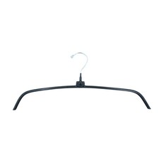 SSWBasics Rubberized Hangers - Black Metal - 16 inch - Case of 20