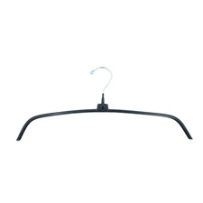 SSWBasics Rubberized Hangers - Black Metal - 16 inch - Case of 20