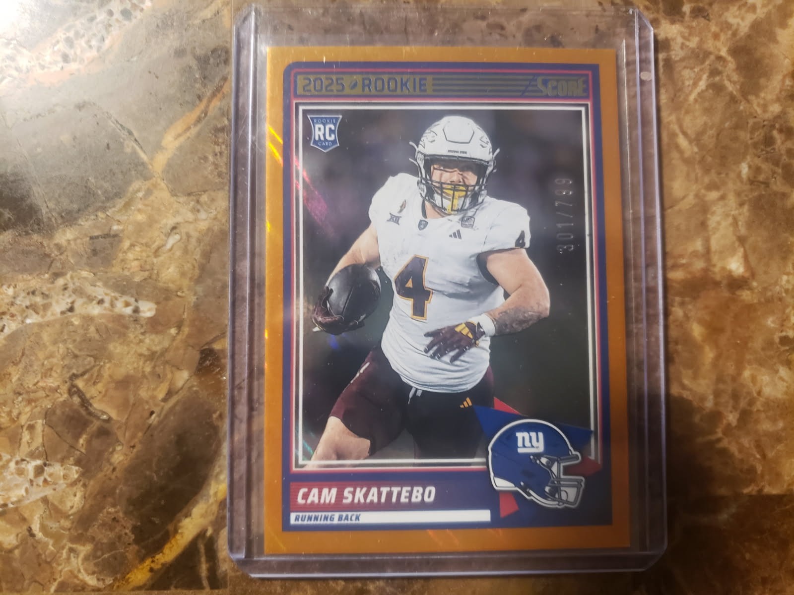 Cam Skattebo 2025 Score Rookies Lava #1 301/799 NM-MT