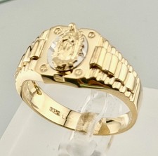 Solid Real 14 K  Gold Mens Mother Marry And C...