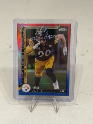 TJ Watt Red White Blue Refractor 2025 Topps Chrome Football - Steelers #258 