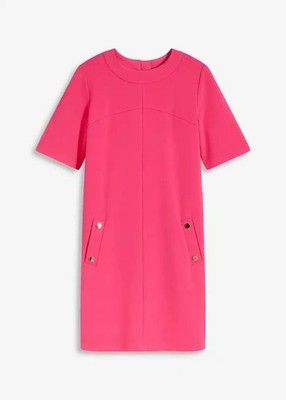 Neu Kleid Gr. 40/42 Pink Sommerkleid Freizeitkleid Casualkleid Basickleid