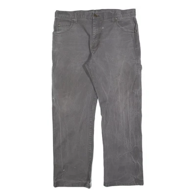 DICKIES Homme Mélange De Coton Gris Travail Regular Jambe Droite W34 L30 - Photo 1/4