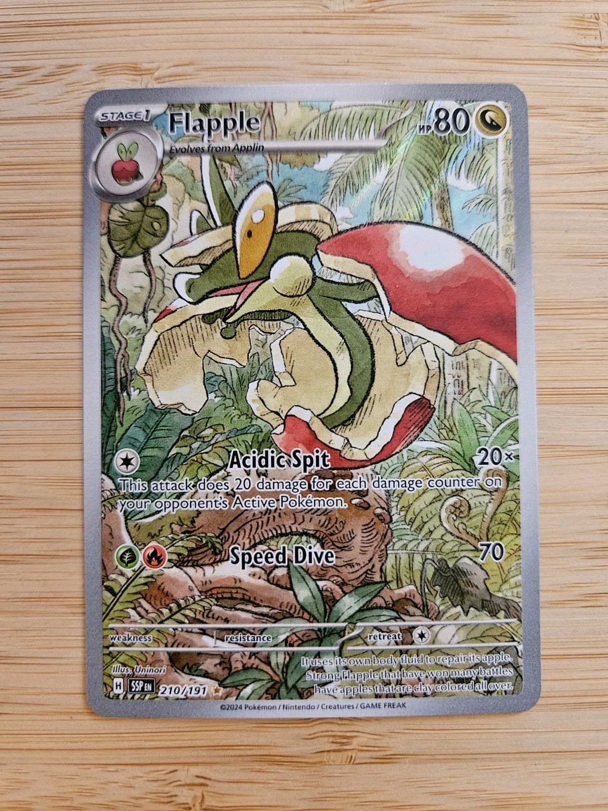 Flapple 210/191 (SSP) Surging Sparks NM Illustration Rare Pokemon Card