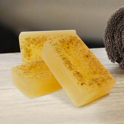 Handgemachte Rose Geranie & Haferflocken Peeling Seife natürliche organische Inhaltsstoffe SLS-frei