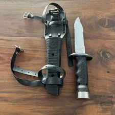 Wenoka 5" Stainless Divers Knife 7793 Japan w/ Sheath and Straps