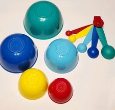 Primary Colors Melamine Measuring Bowls & Spoons