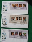 (V3094) FALKLANDS S. GEORGIA & BAT  LADY DIANNA MINI SHEET FDC's