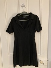 ASOS DESIGN Tall mini tea dress with collar in black Retro Grunge 90s Goth