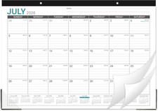 2026-2027 Desk Calendar - Desk Calendar 2026-2027, 17"X12" Desktop Calendar, Jul