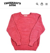 Vintage L.L. Bean Made in USA Red 90s Sweater Size Women's Medium