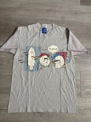 Vintage Ocean Pacific Shirt Mens Medium Gray 1983 Surf Graphic Tee T-Shirt 80s