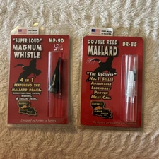 Haydel's Game Calls DR-85,MP-90 Dbl Reed Mallard, Super Loud Magnum Whistle New