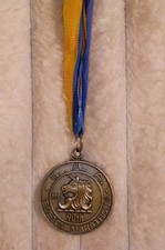 Official 1986 Finisher's 90th Boston Marathon Medal With Ribbon! Excellent Cond!