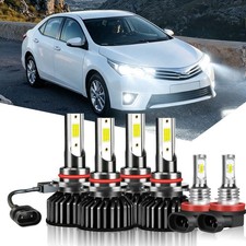 Para For Toyota Corolla 2009-2013 6x Faros Led Bombilla Hilo Luces Antiniebla Para For Toyota Corolla 2009-2013 6x Faros Led Bombilla Hilo Luces Antiniebla