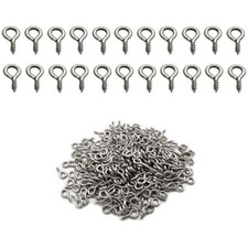 Small Screw Eye Pin 304 Stainless Steel 4mm x 8mm Eyelet Hook for Je