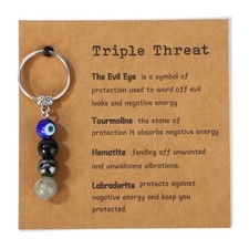 Evil Eye Keychain Crystal Keychain, Good Luck Keychains Evil Eye Key Chain