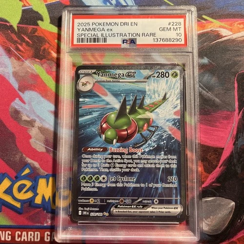 Pokemon Destined Rivals Yanmega ex Special Illustration Rare SIR #228/182 PSA 10
