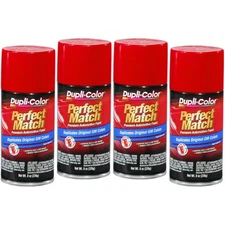 Duplicolor BGM0398 (4-Pack), Perfect Match Aerosol Paint GM WA8774, Bright Red