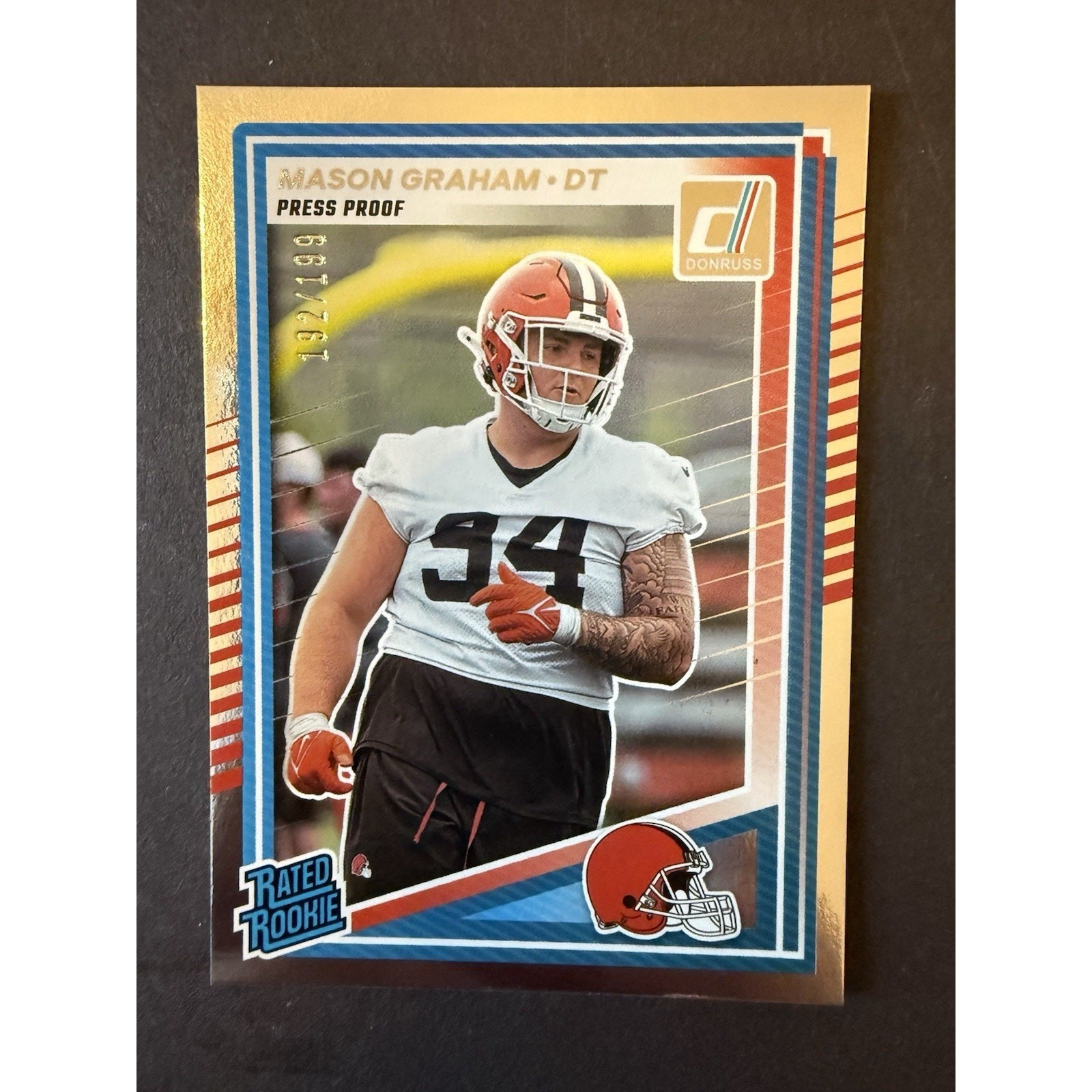 2025 Donruss Mason Graham Silver Press Proof Rated Rookie /199 Cleveland RC