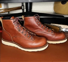 Red Wing 2924 Lineman Boots Japan Exclusive Oro-Russet Leather Size 9.5 US Men’s