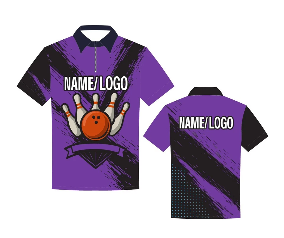 Custom Sublimated Bowling Shirt With Your Logo Personalized Team Team - Image 2 of 4