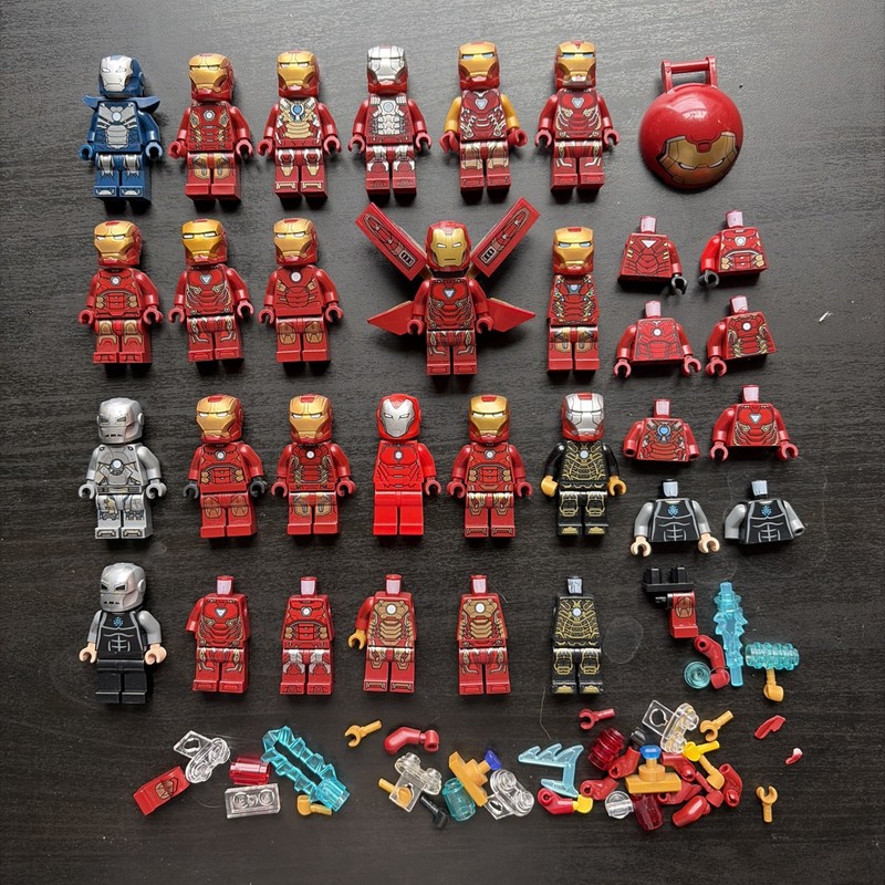 LEGO HUGE Marvel Iron Man Minifigure Bulk Lot Figures Superheroes HTF Mark
