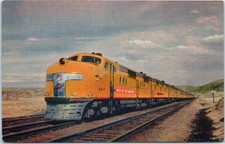 Vintage Postcard Union Pacific Railroad City of Los Angeles Train