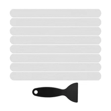 Luter 24pcs Anti-Slip Strips for Bathtub with Plastic Scraper, 0.8"x7.9" Tran...