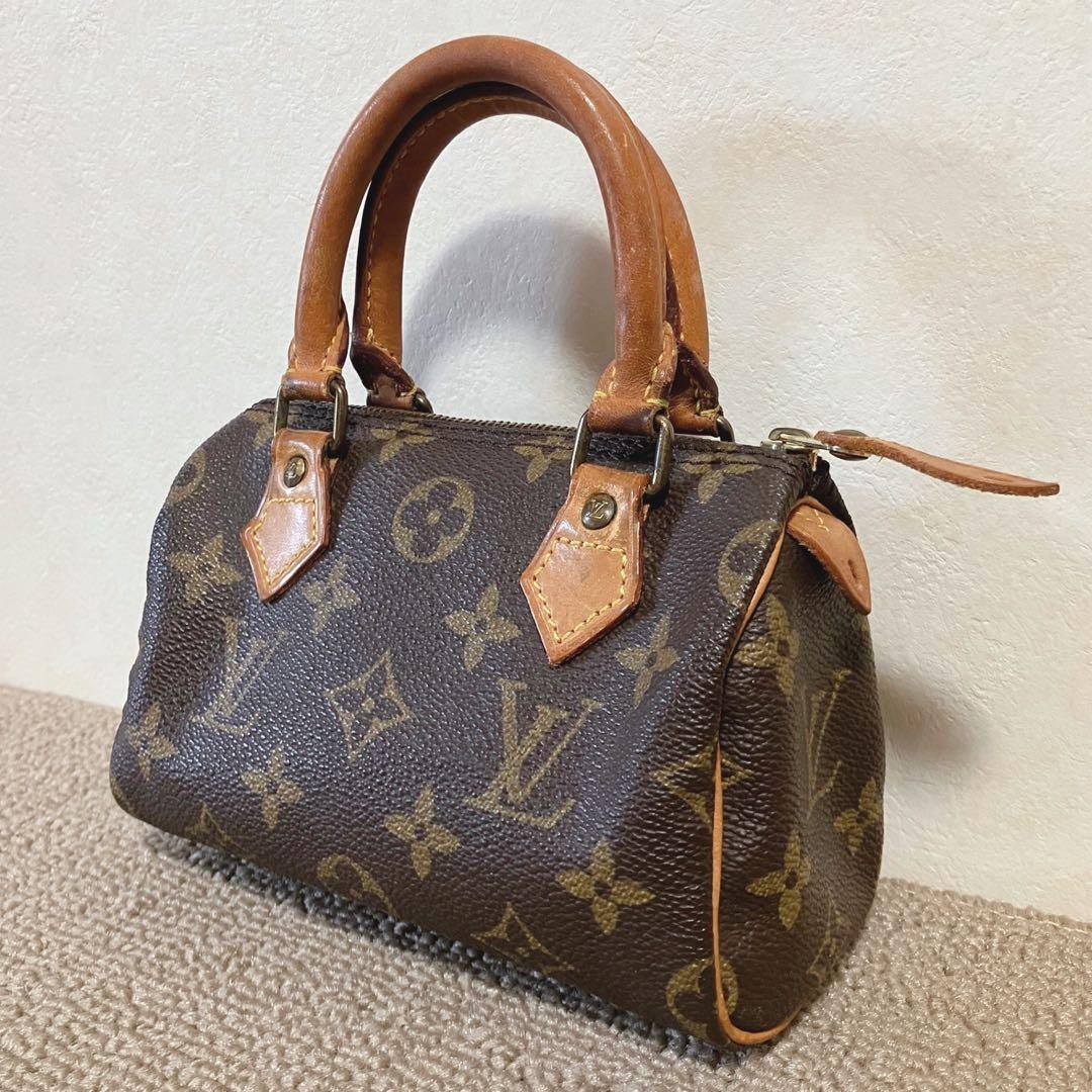 Louis Vuitton Mini Speedy M41534 Monogram Handbag Compact Shoulder Bag