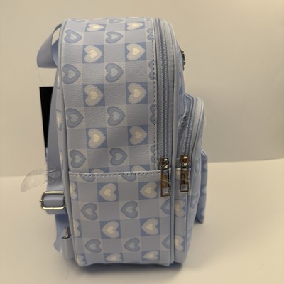 NWT Madden Girl Blue Hearts mini backpack With Pouch. | eBay display picture 1