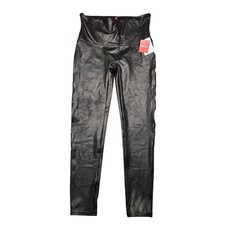 Spanx Leggings Womens XL Black Faux Leather High Rise Shaping Control Waist