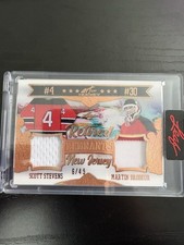 2022 Leaf Art of hockey Retired Remnants Scott Stevens Martin Brodeur /45