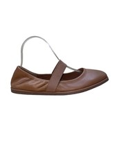 Lucky Brand Women s Brown Leather Elastic Strap Walnen Ballet Flat Size 8M