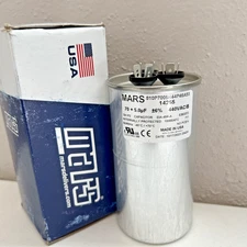 Mars 14255 Dual Section Round Capacitor - 70/5 MFD - 440/370 Volt