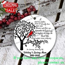 Customized Memorial Ornament, Personalized Christmas Ornament, In Loving Memo...