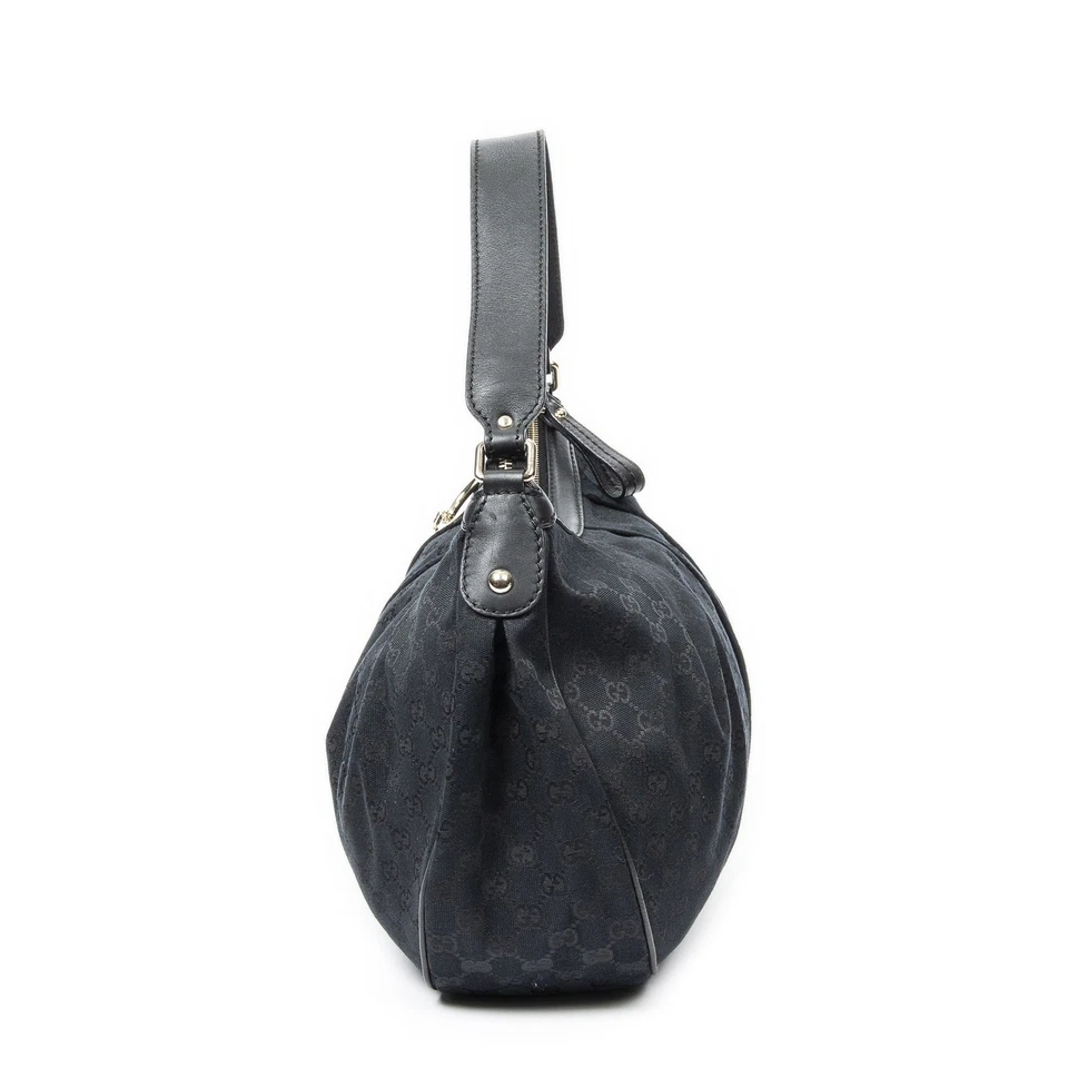 Bolso de Hombro Gucci Negro Mediano Sukey Hobo Lona Monograma Foto 3 de 4