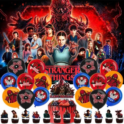 Strange Thing Partydeko Set Banner Ballon Teller Tischdecke Papierserviette