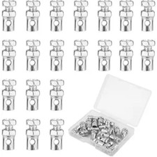 20pcs Universal 1/8" Clutch Brake Throttle Cable Ends, Throttle Cable Stops Lock