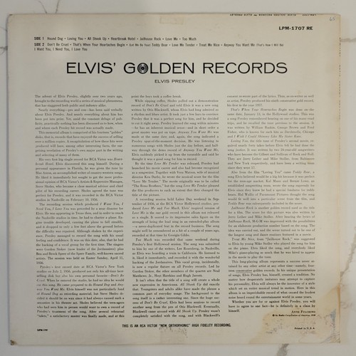Elvis Presley - Elvis' Golden Records Vinyl LP -1958- Mono - RCA Victor LPM-1707 - Bild 2 von 6