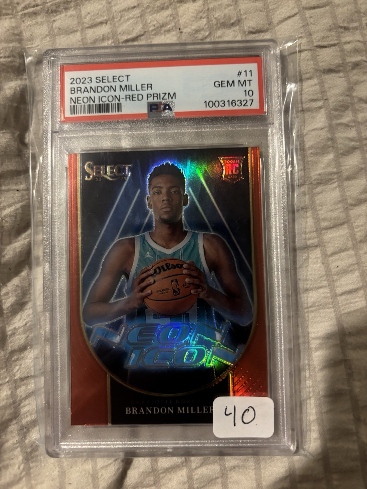2023-24 Panini Select - Neon Icons Brandon Miller #11 Red Prizm (RC)