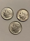 1964-D Roosevelt Dimes 90% Silver Lot Of 3 Circulated