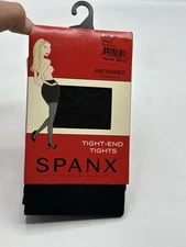 Spanx Women's NEW Patterned Body Shaping Tight-End Tights Black Size B 120-150