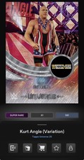 DIGITAL TOPPS WWE SLAM Kurt Angle UNIVERSE 25 SUPER RARE FLARE VARIATION Read