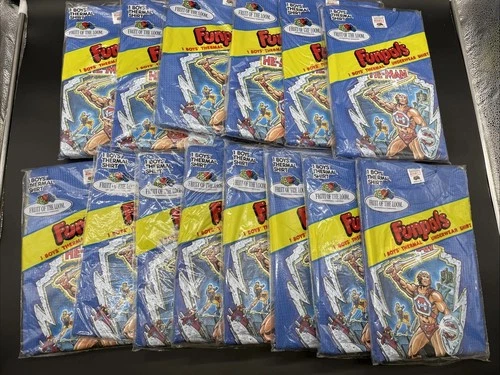 Vintage HE-MAN MOTU Lot Of 13 youth Size M thermal shirt 1986 Mattel Sealed #3
