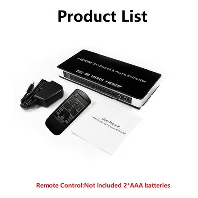 HDMI-Compatible Switch Switcher 5x1 5 in 1 out  Audio Extractor 4K For PS4 PS5