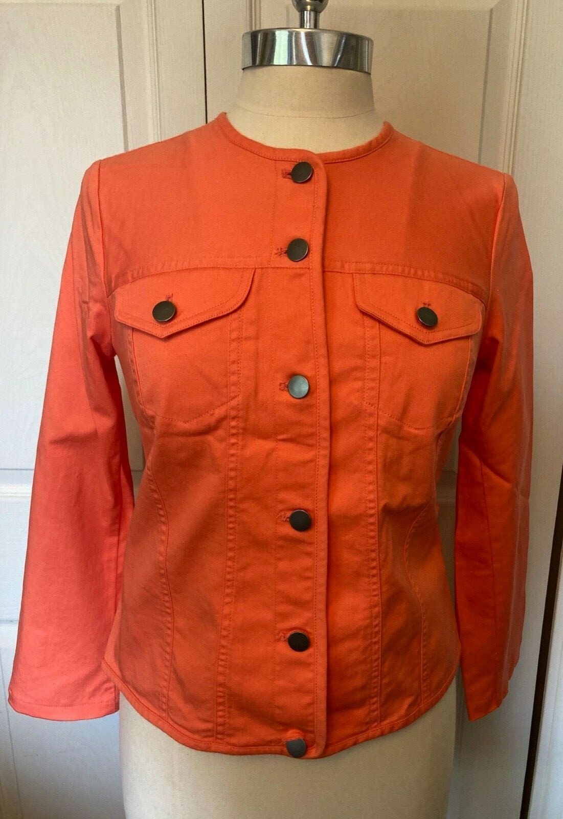 Pendleton Women's Orange Button Up Jacket 2 Pocke… - image 1