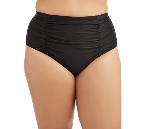 TERRA & SKY Size 3X Black High Waist Tummy Control Swim Bathing Suit Bottom NWT