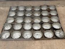 Lot Of 5 Bakery Cake Pans Tin Pan 7  Diameter Per Pan 2 3/4  Deep. 16  x24  