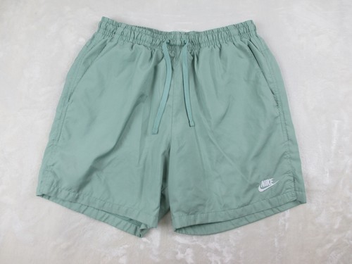 Nike Swim Trunks Mens Medium Green Swoosh Woven Lined DR5678 Swim ...